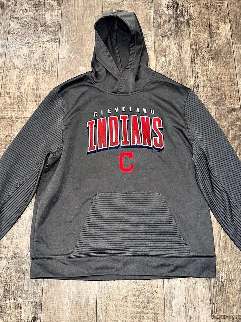 MLB TX3 Warm Indians Hoodie Gray XL Like New